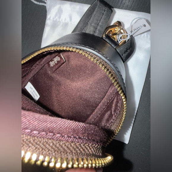 🚨SOLD🚨Coach Brown and Black Mini Backpack Keychain - Picture 4 of 11